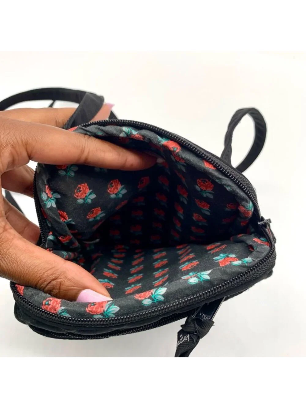 Vera Bradley Black Mini Hipster Crossbody Bag - Picture 10 of 10